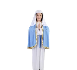 Disfraz de Virgen María con capa para niña