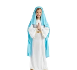 Disfraz de Virgen María con Velo para niña