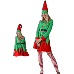 Kebedo Moda Disfraz Elfa Navideña Gorro puntiagudo Mujer