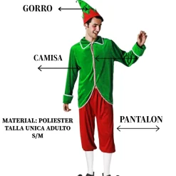 Outlet Kebedo Moda Disfraz Elfo Navideño Adulto