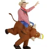 Clearance Disfraz Hinchable de Vaquero montando Toro Salvaje para adulto