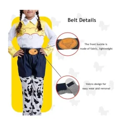 Disfraz Jessie Vaquera Toy Infantil Cowgirl Amiga de Woody Sheriff Niñas - Talla 3 a 15 años