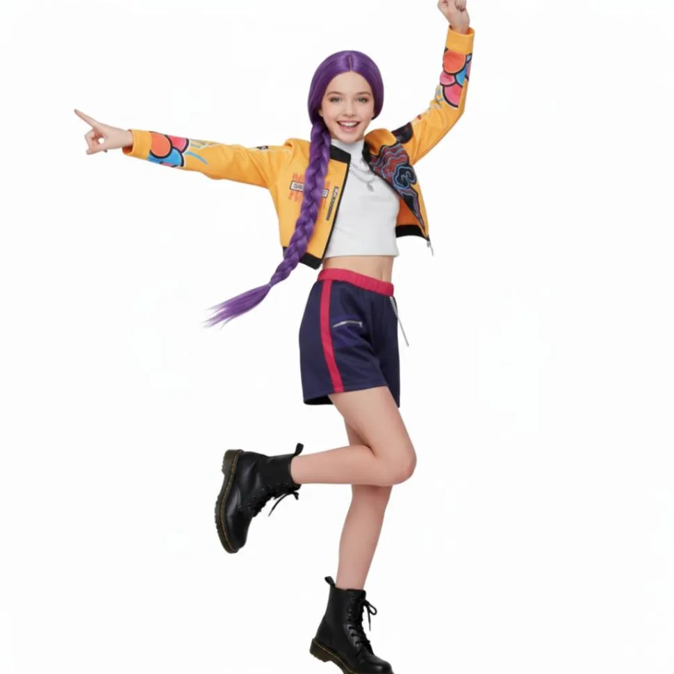 Disfraz K-Pop para Niña Cantante estilo urbano 3 piezas Tallas 4-12 años