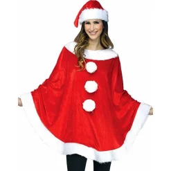 Disfraz Mamá Noel Poncho Gorro y Medias