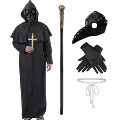 Online Kebedo Moda Disfraz Monje Peste Negra Adulto
