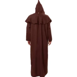Discount Kebedo Moda Disfraz Monje Sacerdote Túnica Marrón Adulto