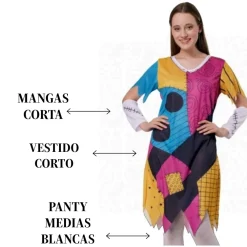 Discount Kebedo Moda Disfraz Muñeca Remendada Sally Pesadilla Vestido Patchwork