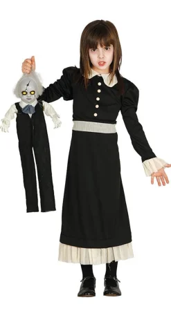 Disfraz Niña Fantasma de negro Infantil