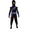 New Kimokawaii Disfraz Ninja Negro y Azul