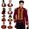 Disfraz o Chaqueta de Frac Burgundy Desfile para hombre