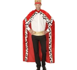 Disfraz o Kit de Rey Mago Gaspar o Medieval para hombre: Capa y Corona