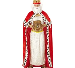 Disfraz o Kit de Rey Mago Gaspar o Medieval para hombre: Capa y Corona