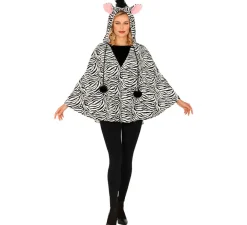 Clearance Disfraz o Poncho de Cebra con Capucha para adulto
