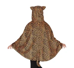 Disfraz o Poncho de Leopardo con Capucha para niños