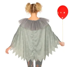 Disfraz o Poncho de Payaso Aterrador para adultos