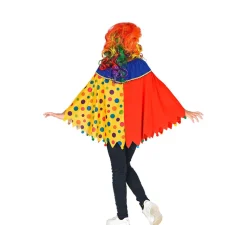 Disfraz o Poncho de Payaso Colorido con Lunares para niños