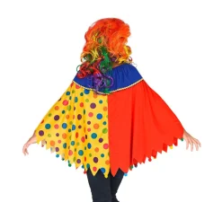 Disfraz o Poncho de Payaso Colorido con Lunares para niños