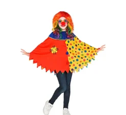 Disfraz o Poncho de Payaso Colorido con Lunares para niños