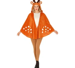 Outlet Disfraz o Poncho de Reno Coqueta con capucha para mujer