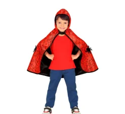 Disfraz o Poncho reversible:Super Héroe Araña y Murciélago Infantil
