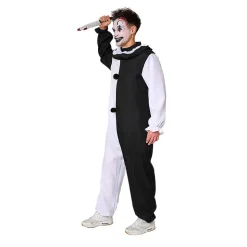 Disfraz Payaso Asesino Blanco y Negro Adulto