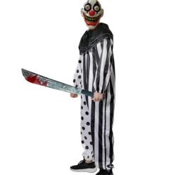 Disfraz Payaso Asesino para Hombre Adulto - Máscara, Guantes, Machete, Mono Enterizo