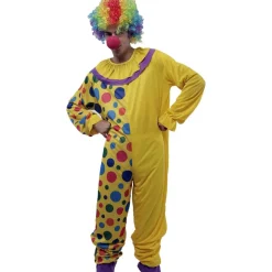 New Kebedo Moda Disfraz Payaso Circo Hombre Mono Enterizo con Lunares Peluca Nariz Fiesta