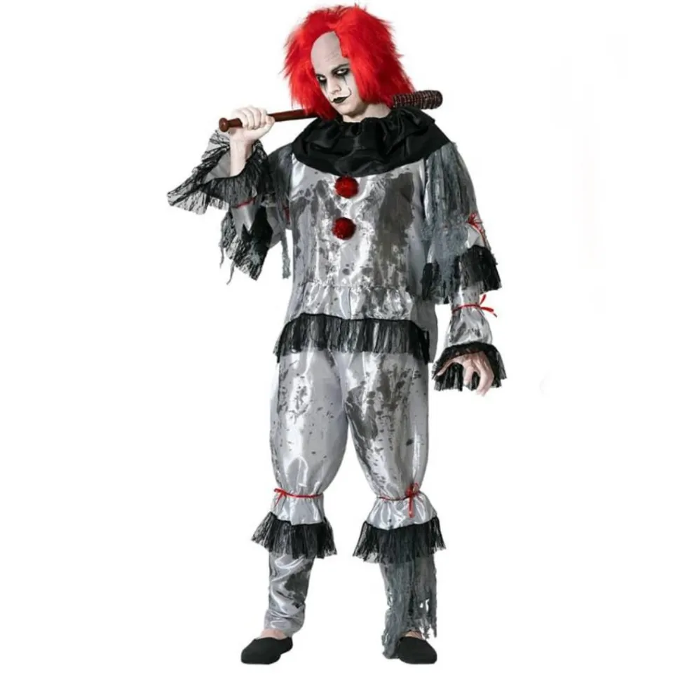 Disfraz Payaso Terror Hombre Adulto IT Pennywise Mono Enterizo Peluca