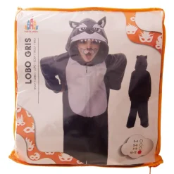 New Partilandia Disfraz Pijama Lobo Gris