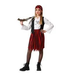 Disfraz Pirata rojo negro infantil