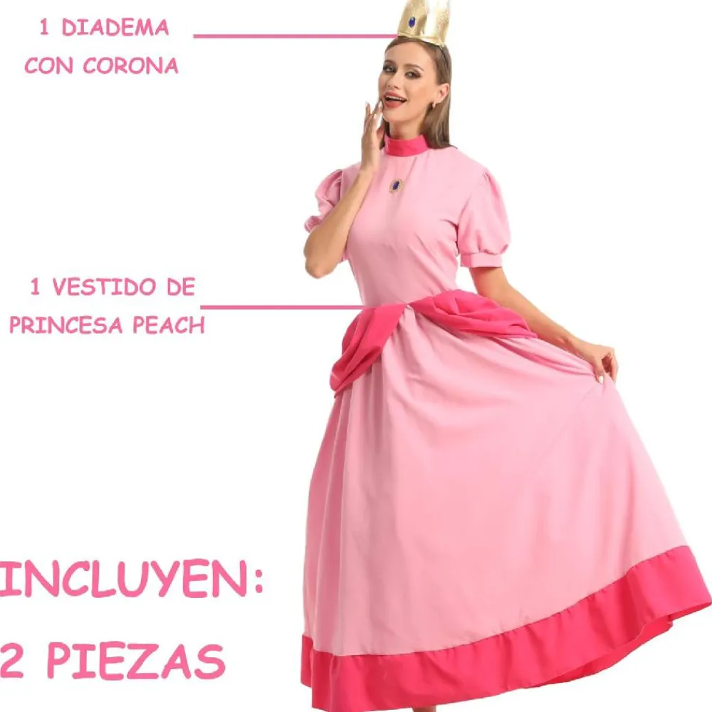 Clearance Kebedo Moda Disfraz Princesa Peach