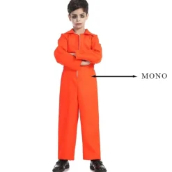 Best Kebedo Moda Disfraz Prisionero Naranja Infantil Unisex