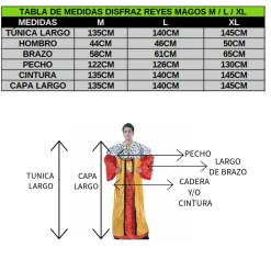 Disfraz Rey Mago Capa roja Adulto