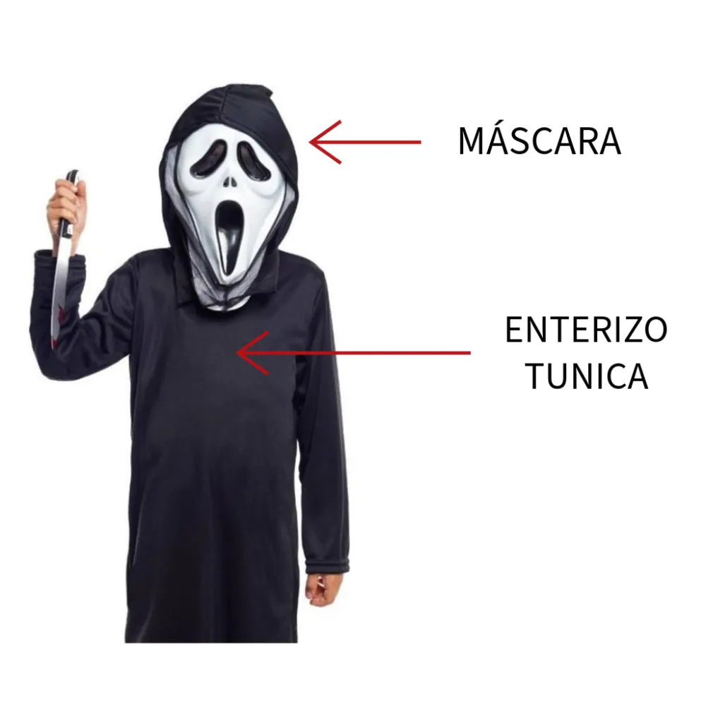 Clearance Kebedo Moda Disfraz Scream Fantasma Scary Movie Infantil