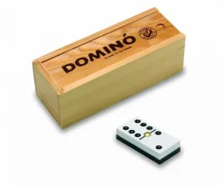 Dominó de metacrilato en caja de madera