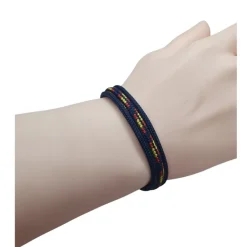 Dúo pulsera y llavero bola náutico 4mm azul España