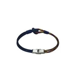 Dúo pulsera y llavero cabo náutico 2,8 mm azul España