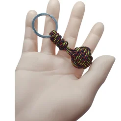 Dúo pulsera y llavero cabo náutico 2,8 mm azul España