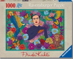El paraíso de Frida Kahlo: Loro, Mono y Pétalos. Puzle de 1000 piezas