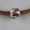 Sale Entrepieza Bola Margarita Rosa De Plata De Ley Con Esmalte
