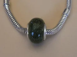 Sale Entrepieza De Plata Y Esmalte Verde Oliva