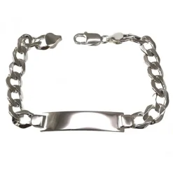 Outlet Esclava De Plata De Ley Modelo Barbada 20 Cm.