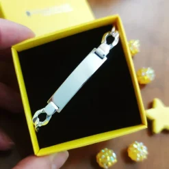 Outlet Esclava De Plata De Ley Modelo Barbada 20 Cm.