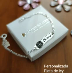 Esclava Infantil Personalizada Reloj De Plata De Ley
