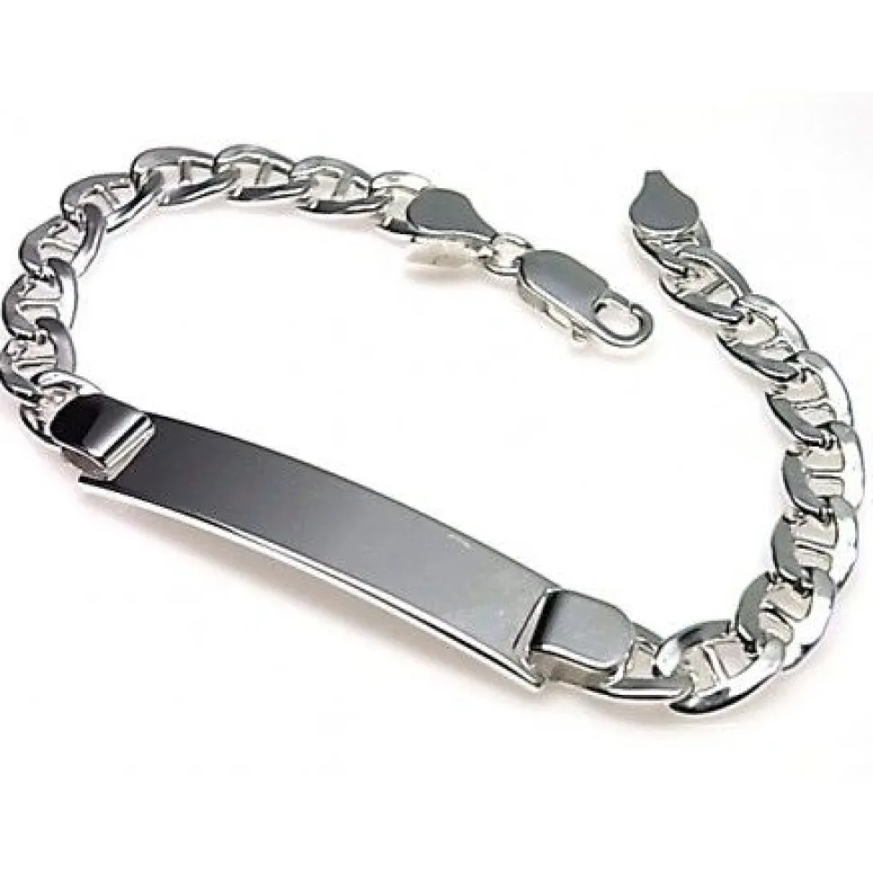 Esclava Para Hombre Hueca De Plata De Ley