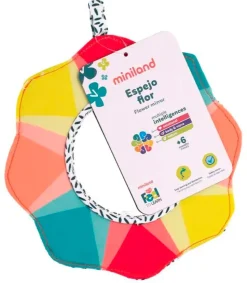 Espejo sensorial en forma de flor para bebés