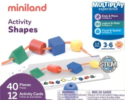 Estuche de formas geométricas ensartables. Activity shapes (40 piezas)