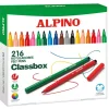 Estuche Escolar de 216 rotuladores de colores - Alpino