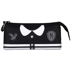 New Karactermania Estuche Portatodo Triple Fan Miercoles Wednesday Varsity 23x11x7 cm