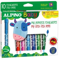 Alpino Estuche 10 Rotuladores de colores para Bebés -
